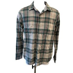 Toad & Co cotton Shirt Flannagan Slim Fit Organic Cotton Plaid Long sleeve Sz S
